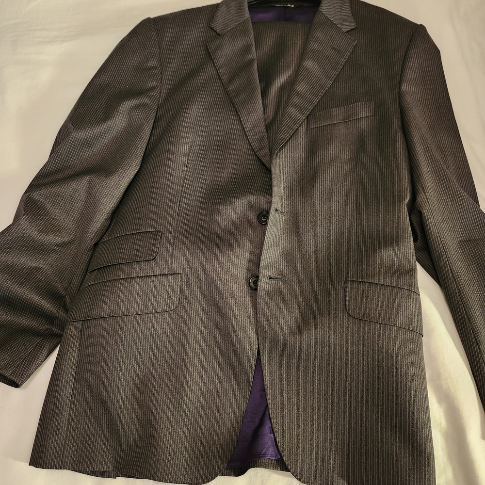 Paul Smith Gray Pinstripe Suit 40R 34